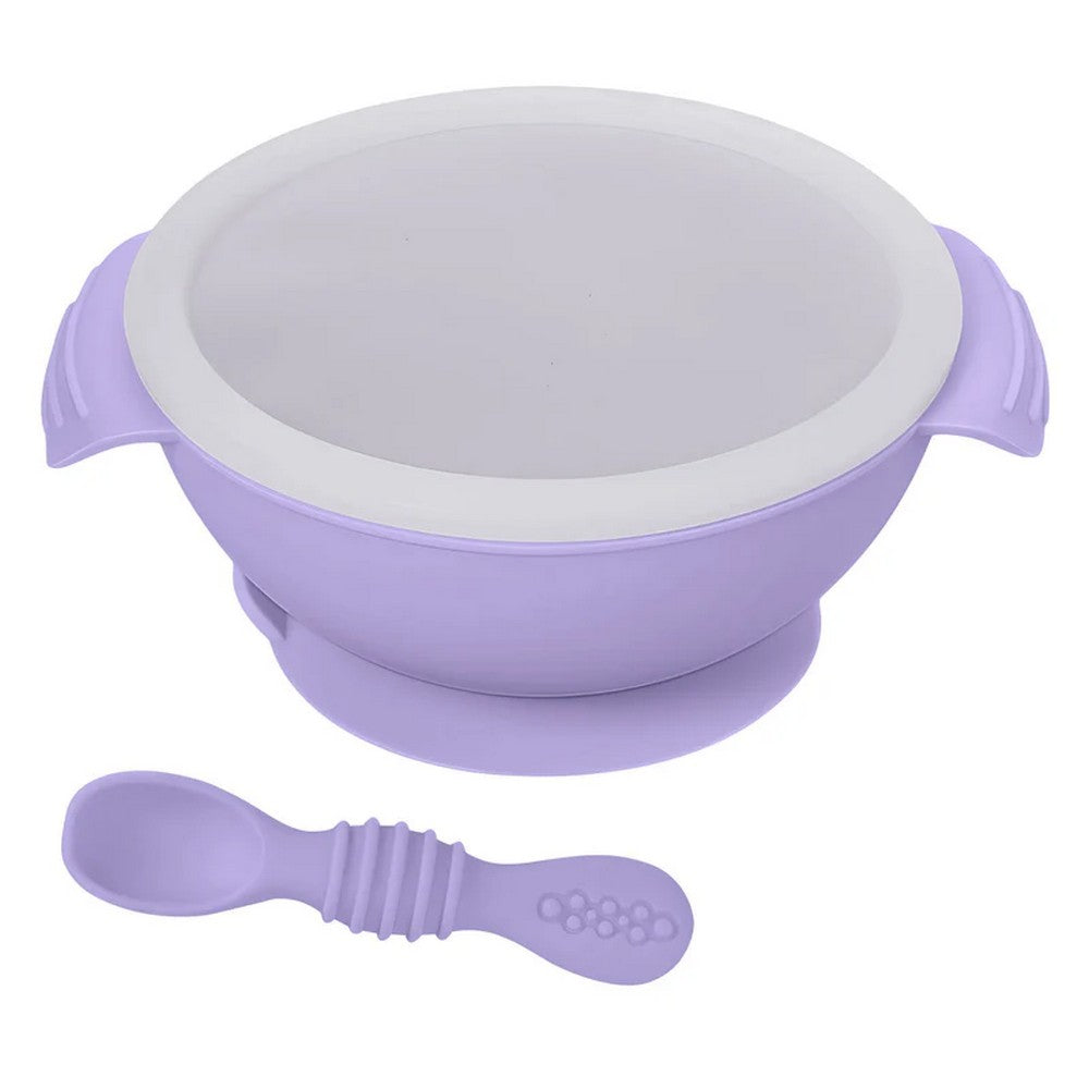 Orange Silicone Bowl & Spoon