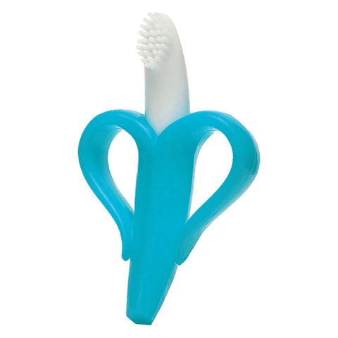 Banana Shape Easy Grip Silicone Toothbrush Cum Teether