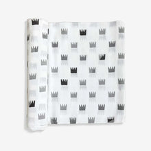 Load image into Gallery viewer, Grey Crowns Organic Bamboo Baby Swaddle- Pack Of 2
