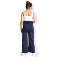 Load image into Gallery viewer, Black &amp; Blue Maternity Palazzo Pants
