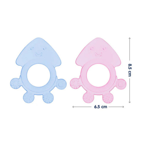 Blue & Pink Easy Grip Silicone Teether