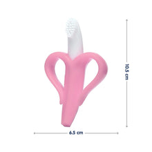 Load image into Gallery viewer, Banana Shape Easy Grip Silicone Toothbrush Cum Teether
