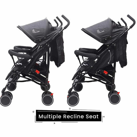Black Ginny And Johnny Twin Stroller