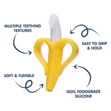 Load image into Gallery viewer, Banana Shape Easy Grip Silicone Toothbrush Cum Teether
