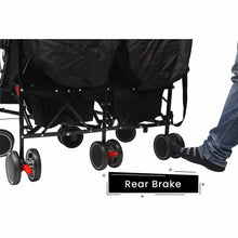 Load image into Gallery viewer, Black Ginny And Johnny Twin Stroller
