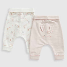 Load image into Gallery viewer, Girls My First Classic Bunny Cotton Joggers - Pack Of 2
