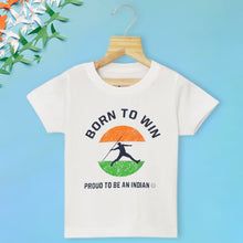 Load image into Gallery viewer, White Proud To Be An Indian Theme Republic Day T-Shirt
