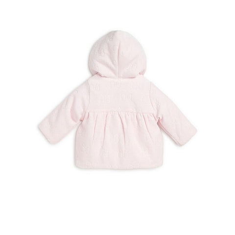 Pink Front Open Hooded Cardigan