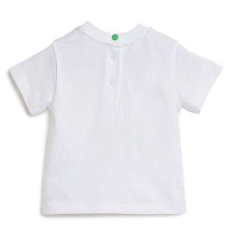 White Half Sleeves Cotton T-Shirt