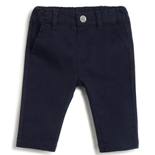 Load image into Gallery viewer, Navy Plain Solid Trouser
