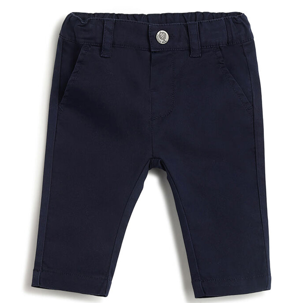 Navy Plain Solid Trouser