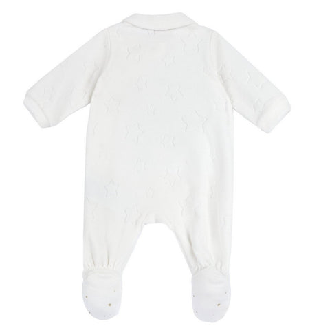 Ivory Bear Applique Footsie