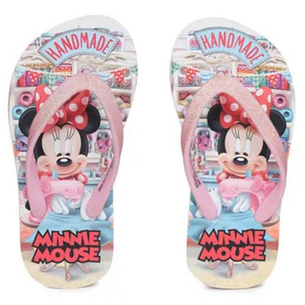 Pink Minnie Mouse Flip Flop With Elasticated Strap