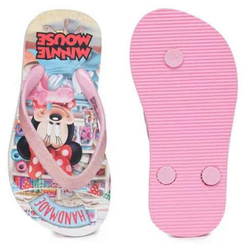Pink Minnie Mouse Flip Flop With Elasticated Strap