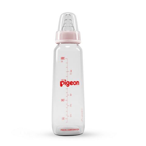 Glass Feeding Bottle With 2 Nipples - 240ml