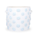 Pom Pom Round Blue Toy Storage Basket