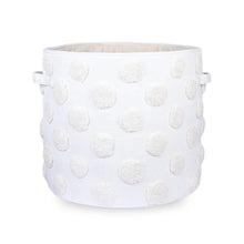 Load image into Gallery viewer, Pom Pom Round Beige Toy Storage Basket
