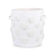 Load image into Gallery viewer, Pom Pom Round Beige Toy Storage Basket
