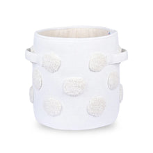 Load image into Gallery viewer, Pom Pom Round Beige Toy Storage Basket
