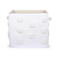 Load image into Gallery viewer, Pom Pom Rectangular Beige Toy Storage Basket
