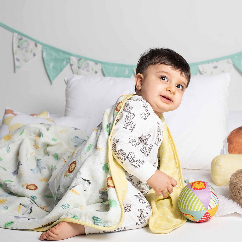 Yellow Into The wild Organic Muslin Blanket