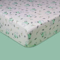 Green Polar Bear Organic Fitted Cot Sheet