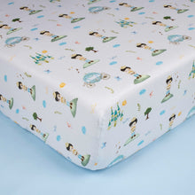 Load image into Gallery viewer, Prince Theme Organic Fitted Cot Sheet
