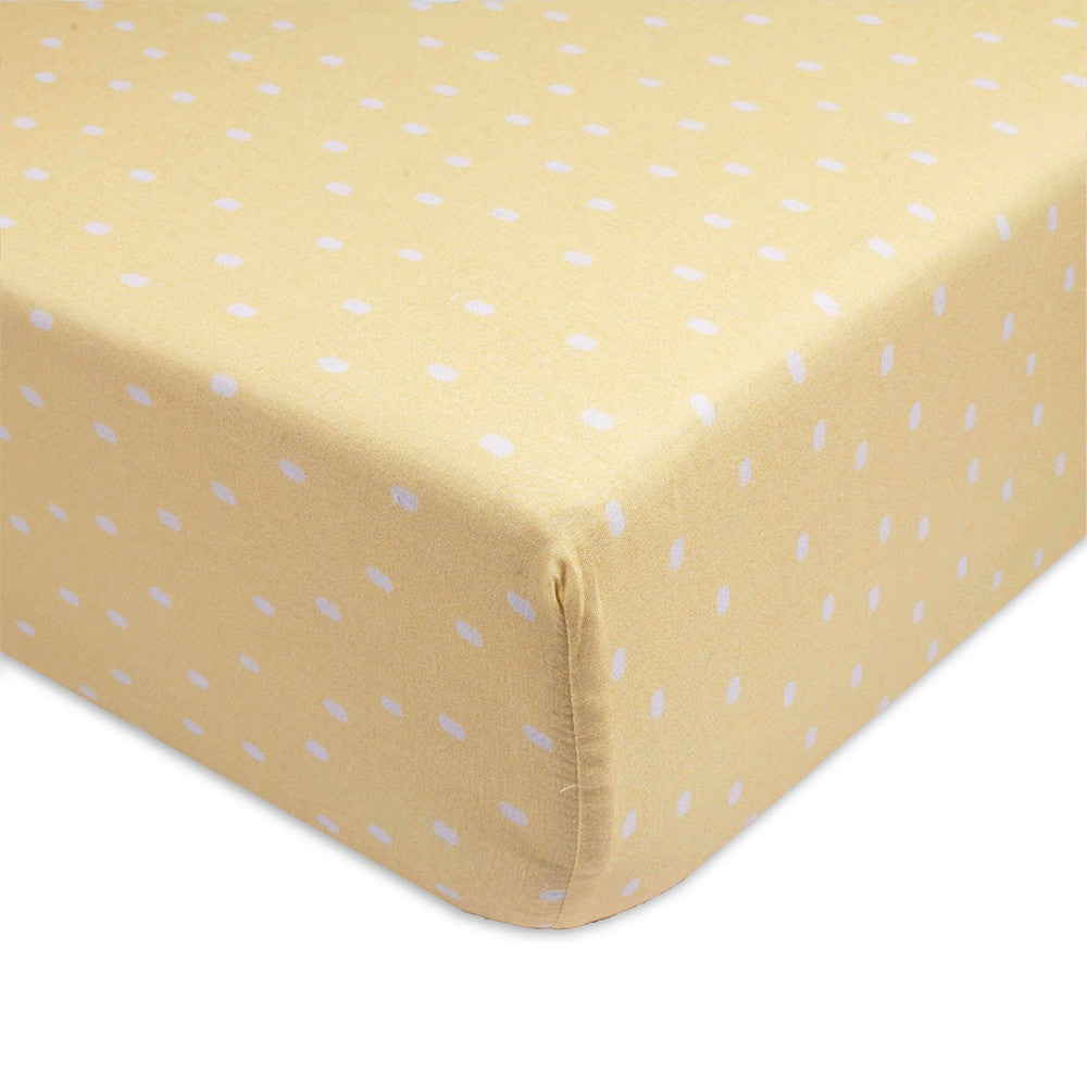 Yellow Grasslands Organic Fitted Cot Sheet