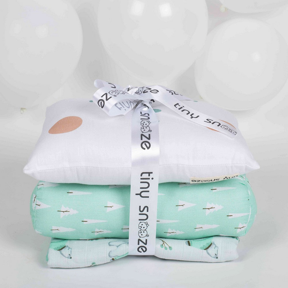 Green Arctic Mini Cot Bedding Set