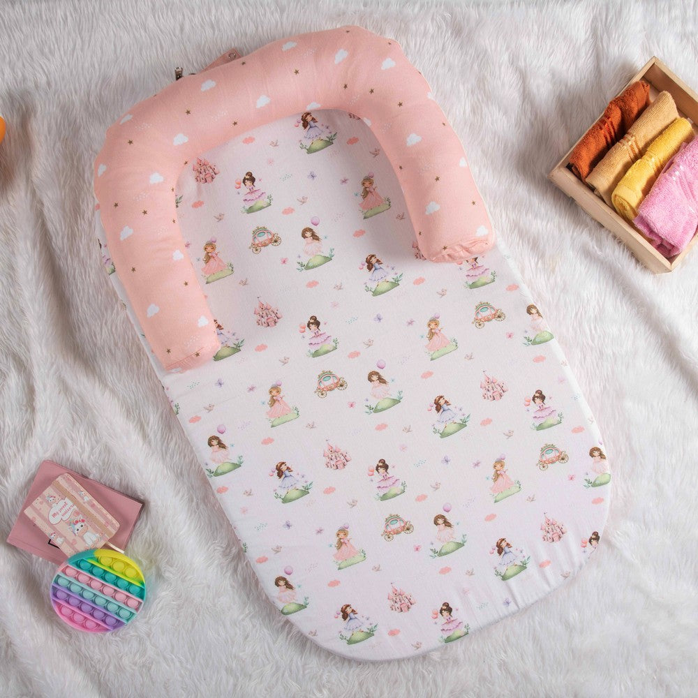 Pink Fairytale Foldable Baby Bed
