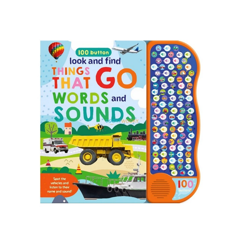 100 Button Look & Find Things That Go Words & Sounds Book