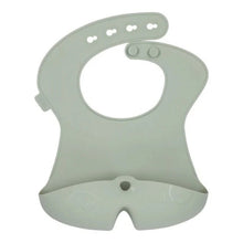 Load image into Gallery viewer, Silicone Bib Blue &amp; Green
