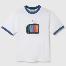 Load image into Gallery viewer, White Graphic Printed Short Sleeves Cotton T-Shirt
