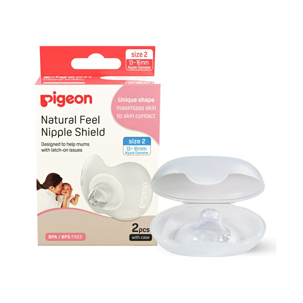 White Natural Feel Nipple Shield With Case Size 2 - Pack of 2