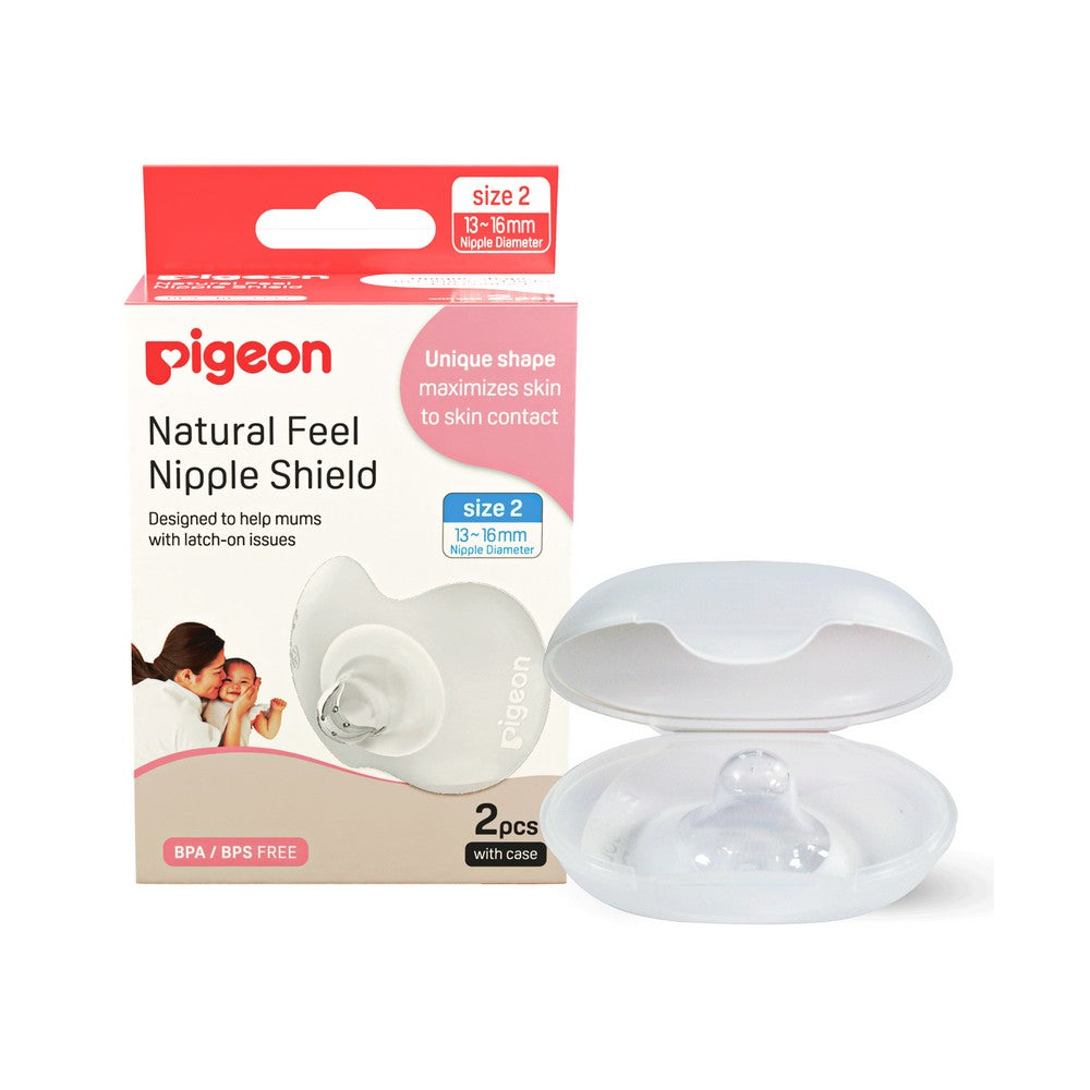 White Natural Feel Nipple Shield With Case Size 2 - Pack Of 2