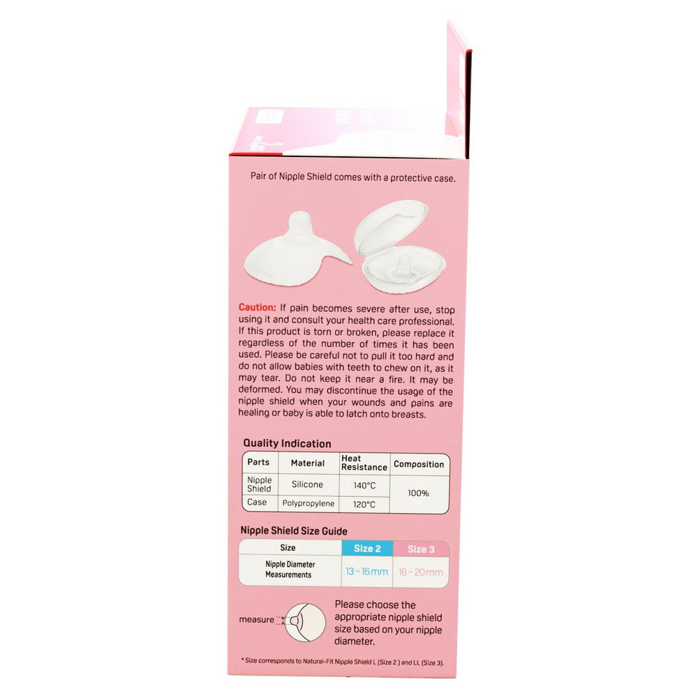 White Natural Feel Nipple Shield With Case Size 2 - Pack Of 2