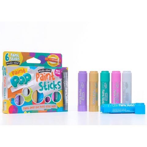 Paint Pop Metallic Quick Dry Paint Sticks- 6 Pack