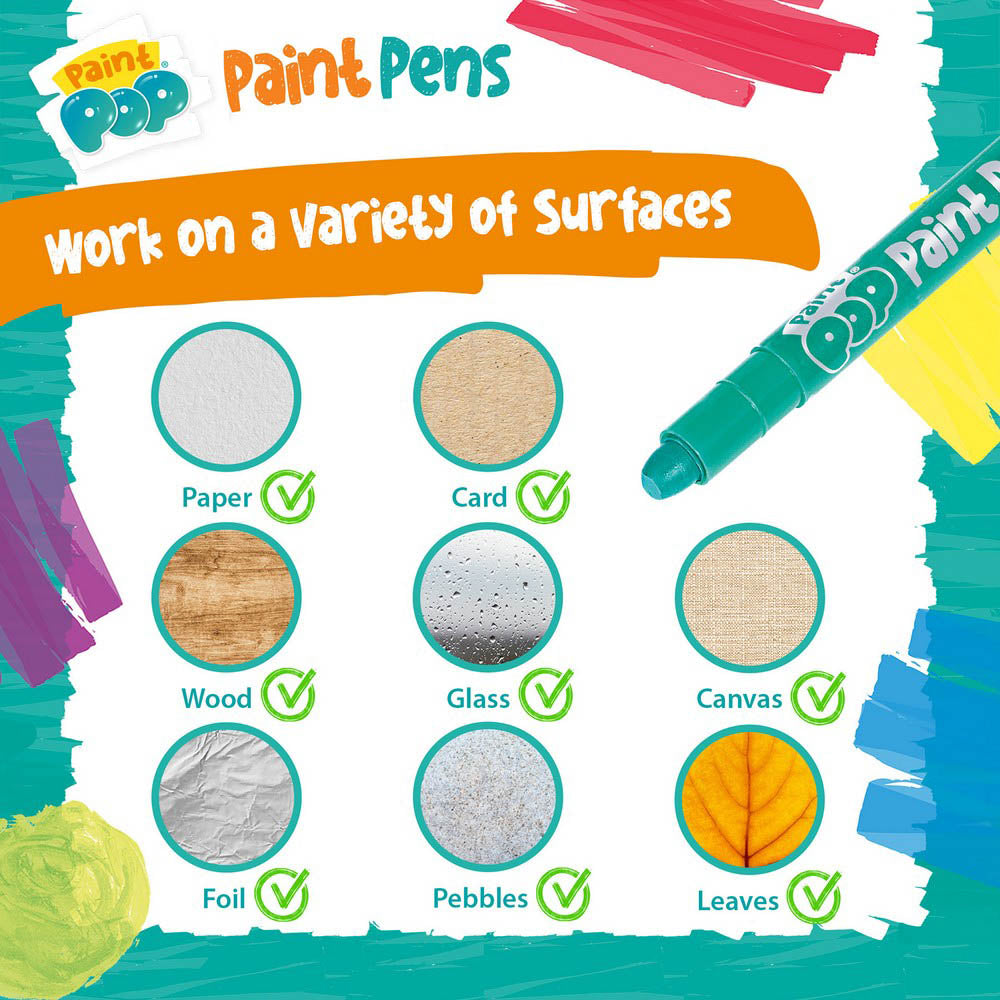 Paint Pop Quick Dry Paint Pens- 12 Pack