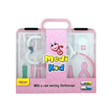 Load image into Gallery viewer, Pink Medi Kid Doctor Set With Real Working Stethoscope
