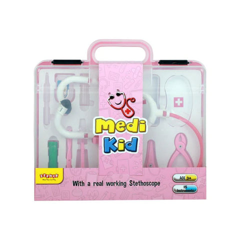 Pink Medi Kid Doctor Set With Real Working Stethoscope