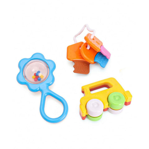 Mini Rattle Gift Set Pack Of 3 (Color May Vary)