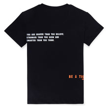 Load image into Gallery viewer, Black Tiger Printed Half Sleeves T-Shirt
