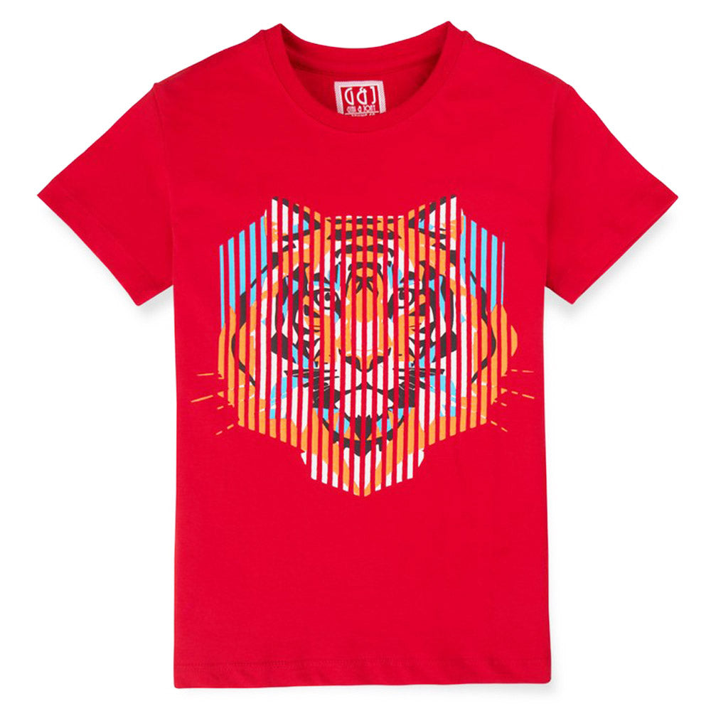 Red Tiger Printed Half Sleeves T-Shirt