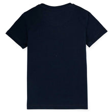 Load image into Gallery viewer, Navy Blue Graphic Printed Cotton Half Sleeves T-Shirt
