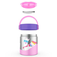 Load image into Gallery viewer, Pink Mealmate Lunch Flask With Folding Spoon 418 ML
