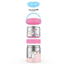 Load image into Gallery viewer, Pink Mealmate Max Insulated Lunch Flask With Add On Steel Container-700 ML
