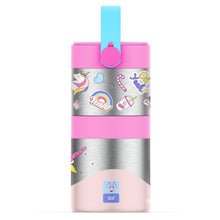 Load image into Gallery viewer, Pink Mealmate Max Insulated Lunch Flask With Add On Steel Container-700 ML
