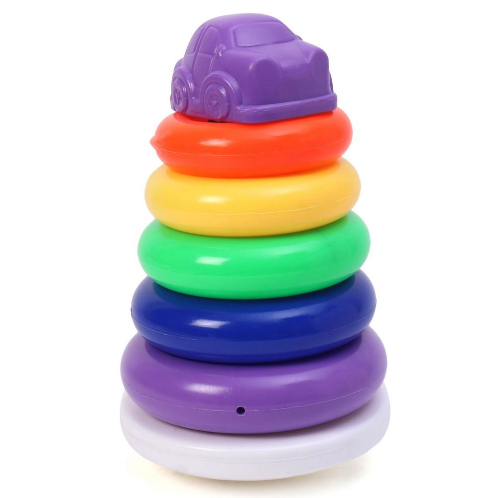 Car Shaped Stacking Toy Pack Of 5 Rings