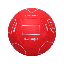 Load image into Gallery viewer, Red Shapes Printed Soft Football
