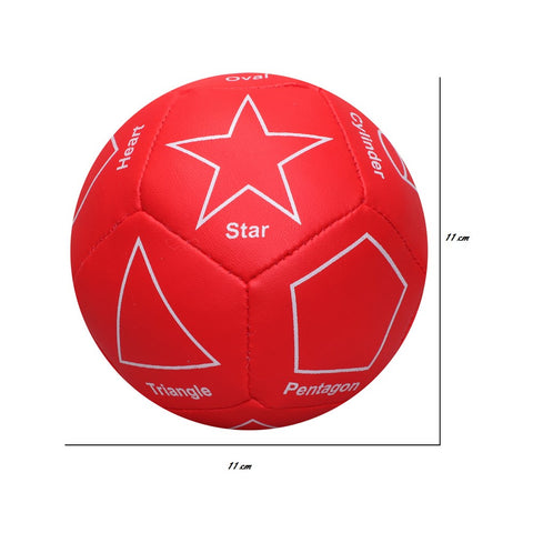 Red Shapes Printed Soft Football